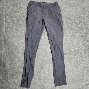 Tailored Athlete Linen Blend Joggers Men 32x34 Gray Elastic Waist Activewear